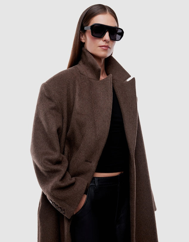 ENA PELLY Scarlet Coat | Espresso