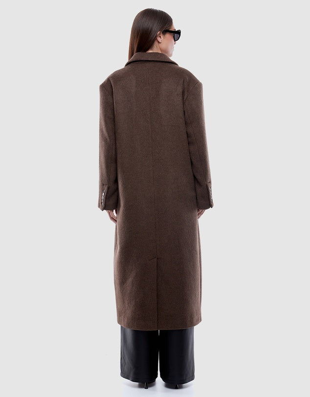 ENA PELLY Scarlet Coat | Espresso