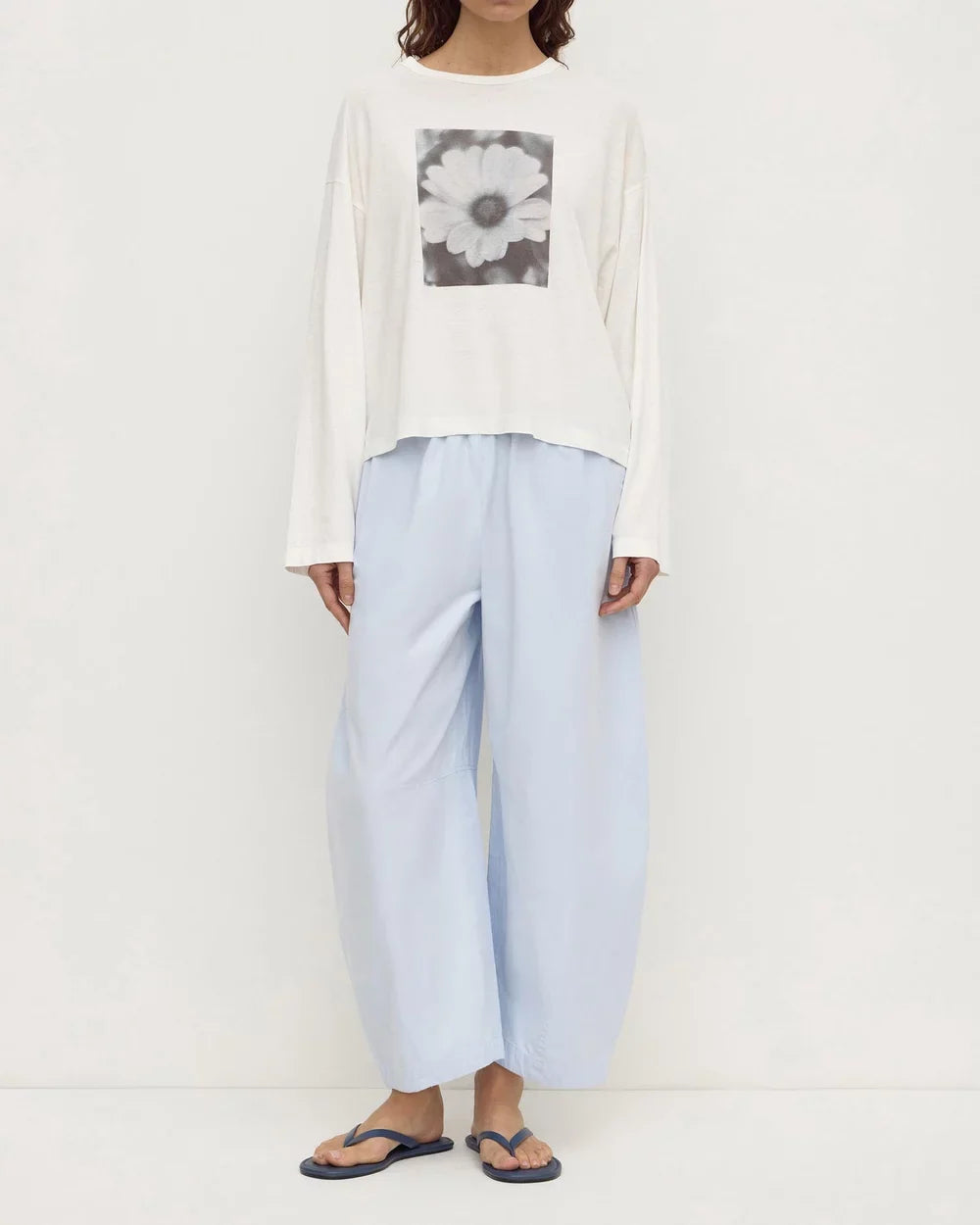 ASSEMBLY LABEL Elaine Washed Cotton Pant | Powder Blue