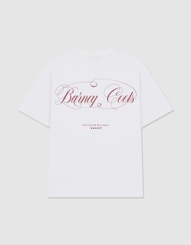 BARNEY COOLS Script Tee | White