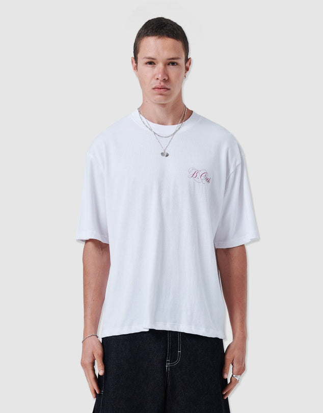 BARNEY COOLS Script Tee | White