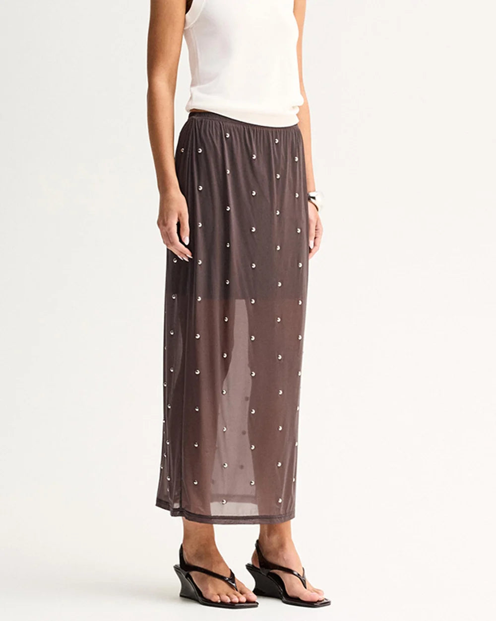 ELKA COLLECTIVE Rowe Maxi Skirt | Slate