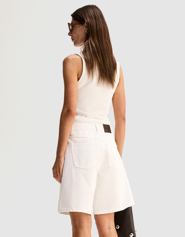 ELKA COLLECTIVE Perkins Denim Short | Ivory