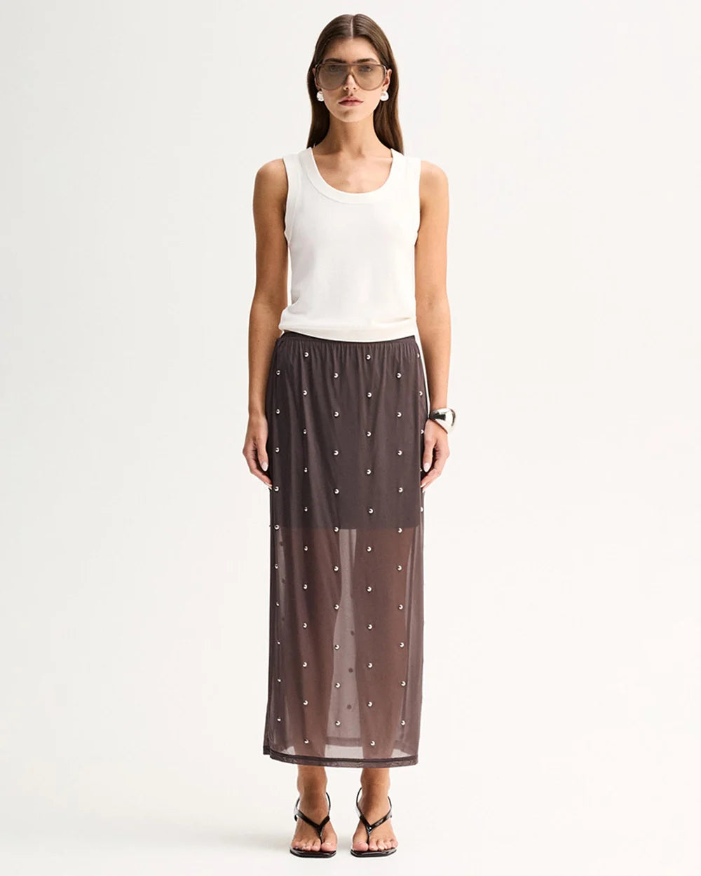 ELKA COLLECTIVE Rowe Maxi Skirt | Slate