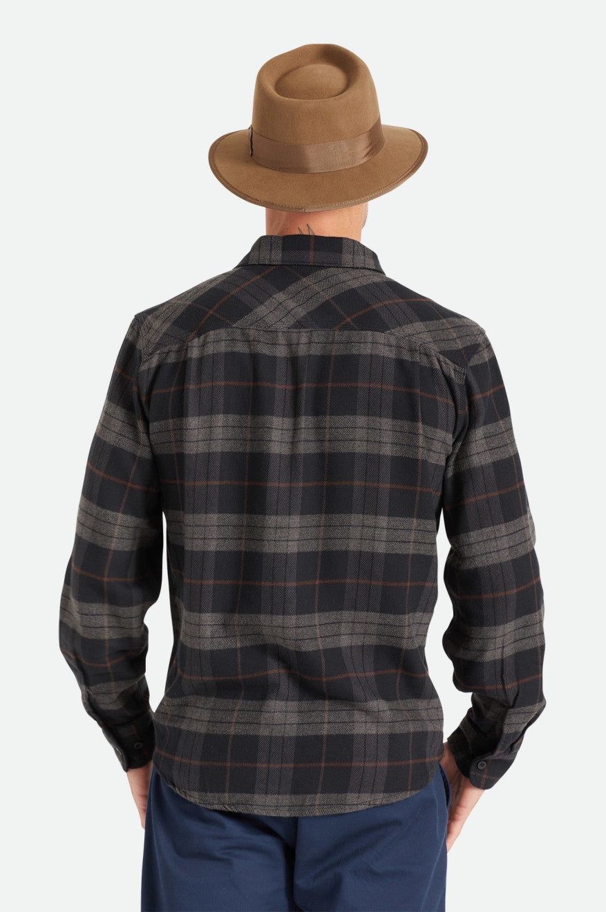 BRIXTON Bowery Flannel | Black/Charcoal