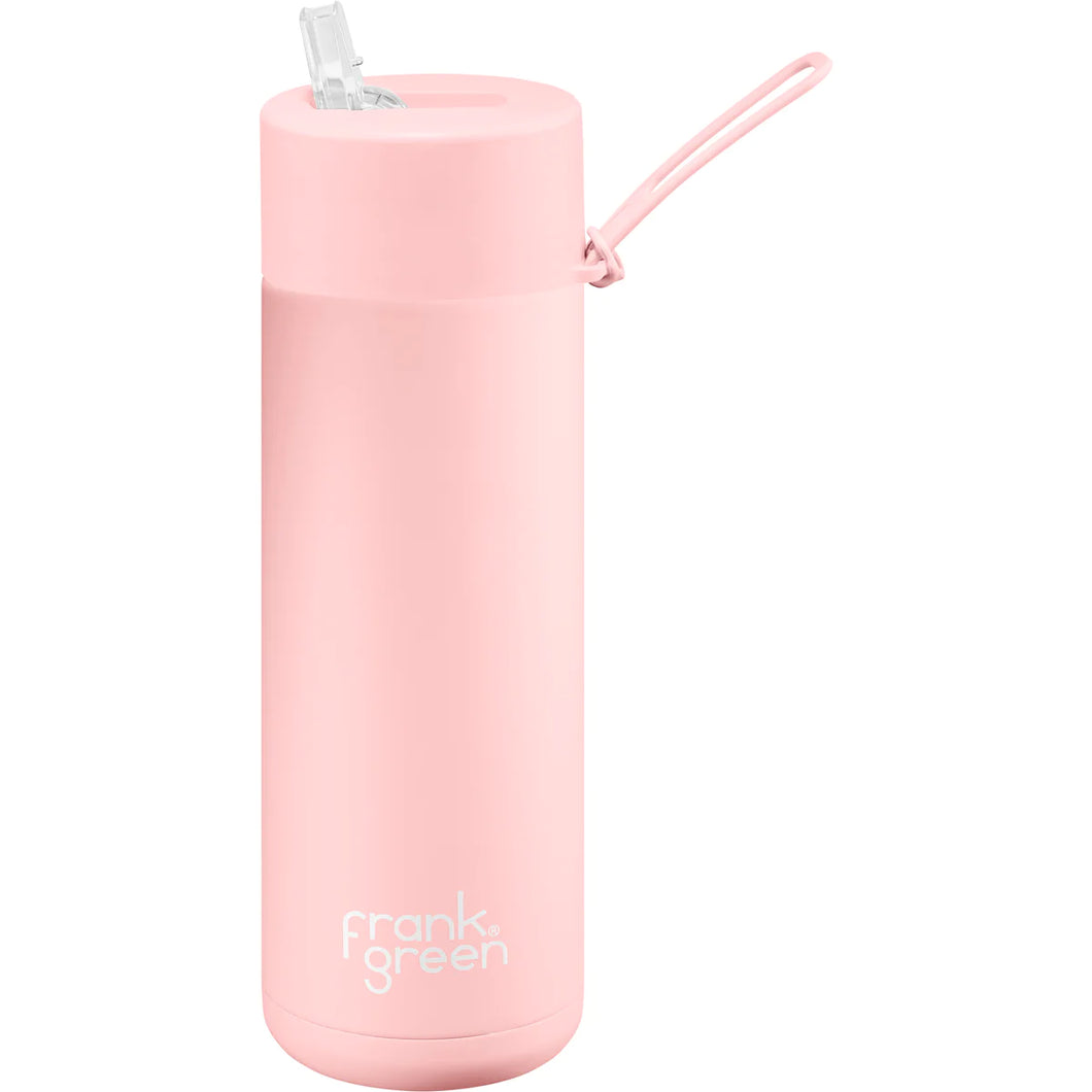 FRANK GREEN Reusable Bottle (straw) 595ml/20oz - Blushed Pink