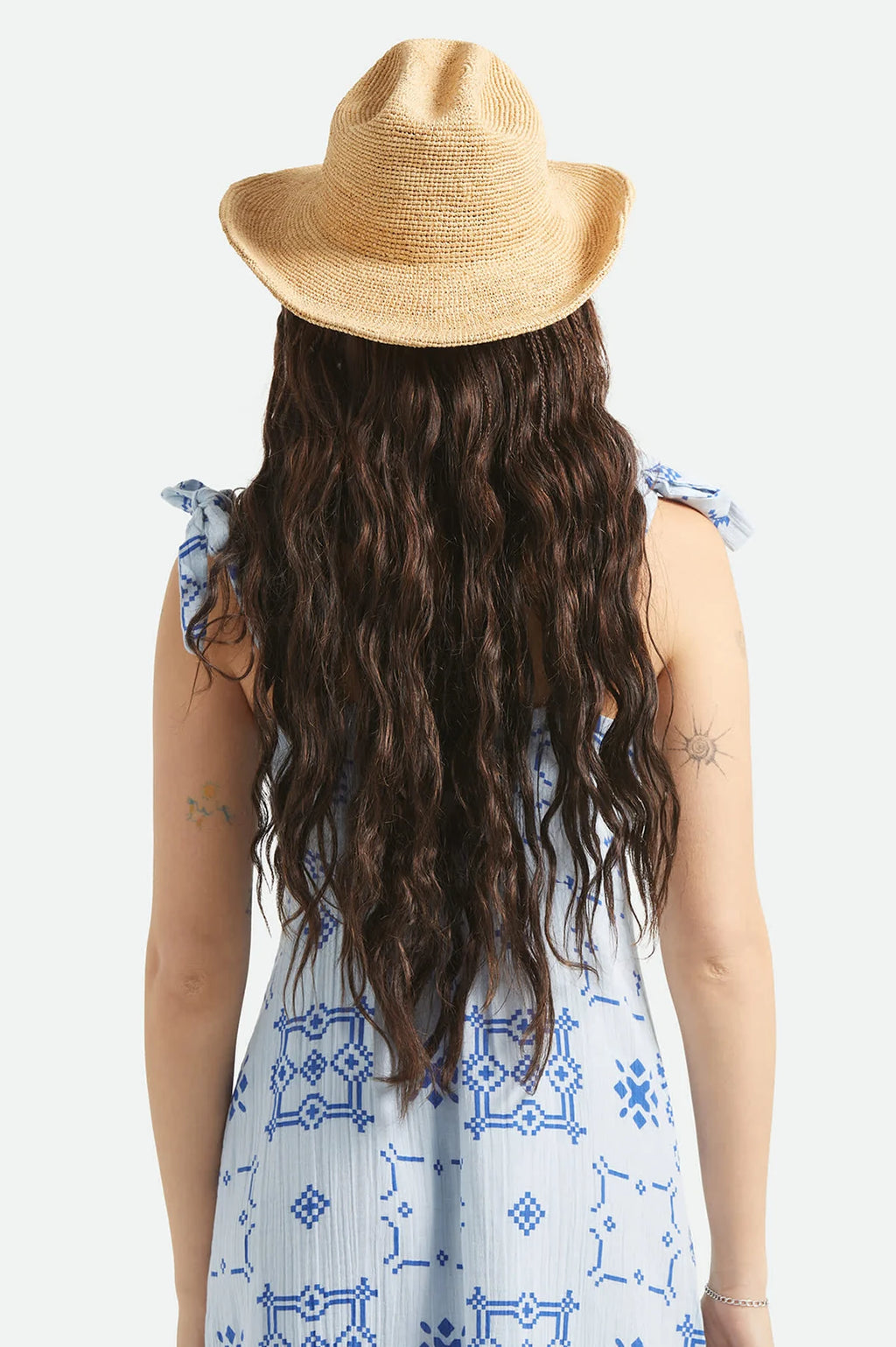 BRIXTON Odessa Straw Packable Cowboy Hat | Tan