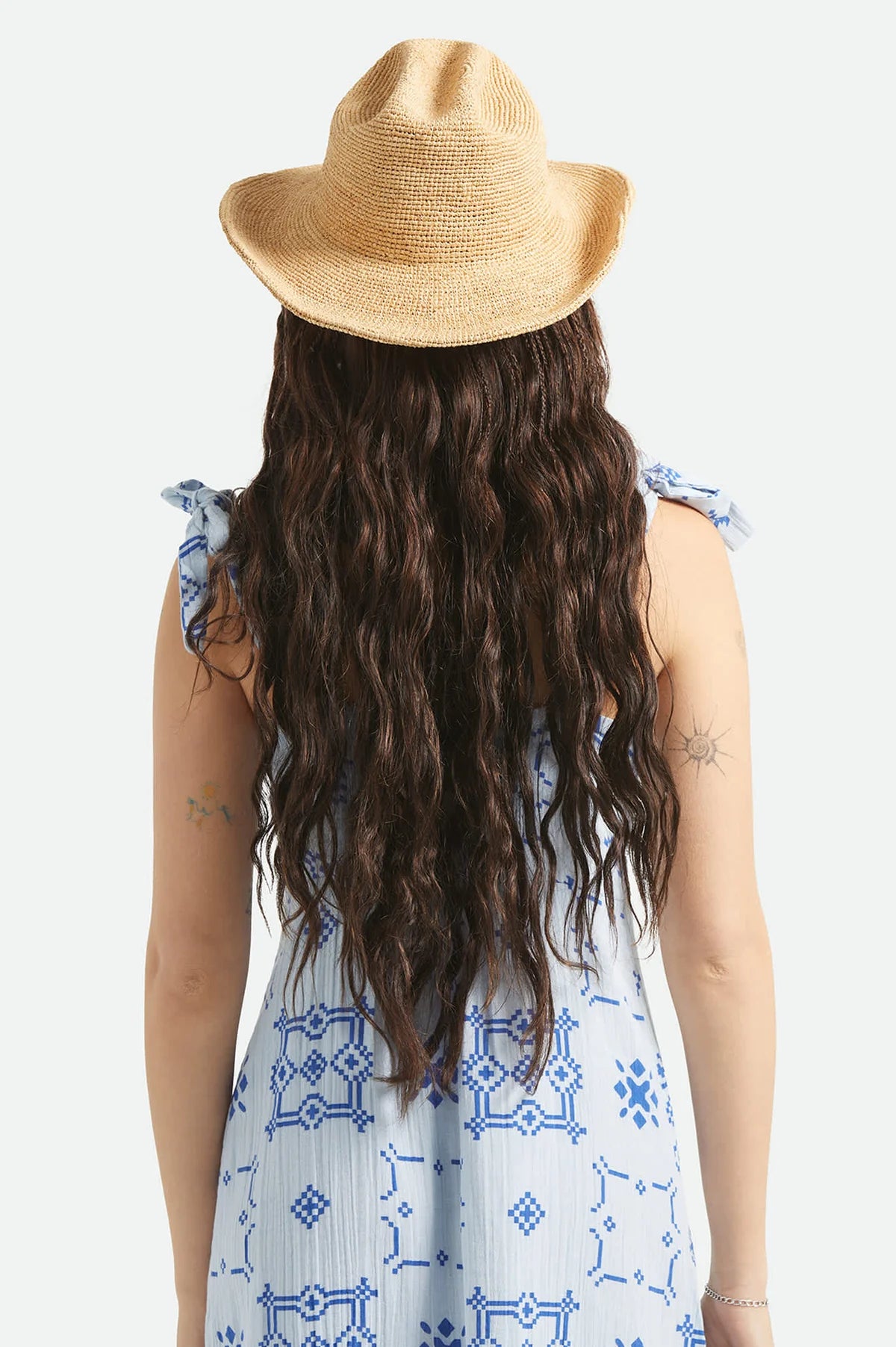 BRIXTON Odessa Straw Packable Cowboy Hat | Tan