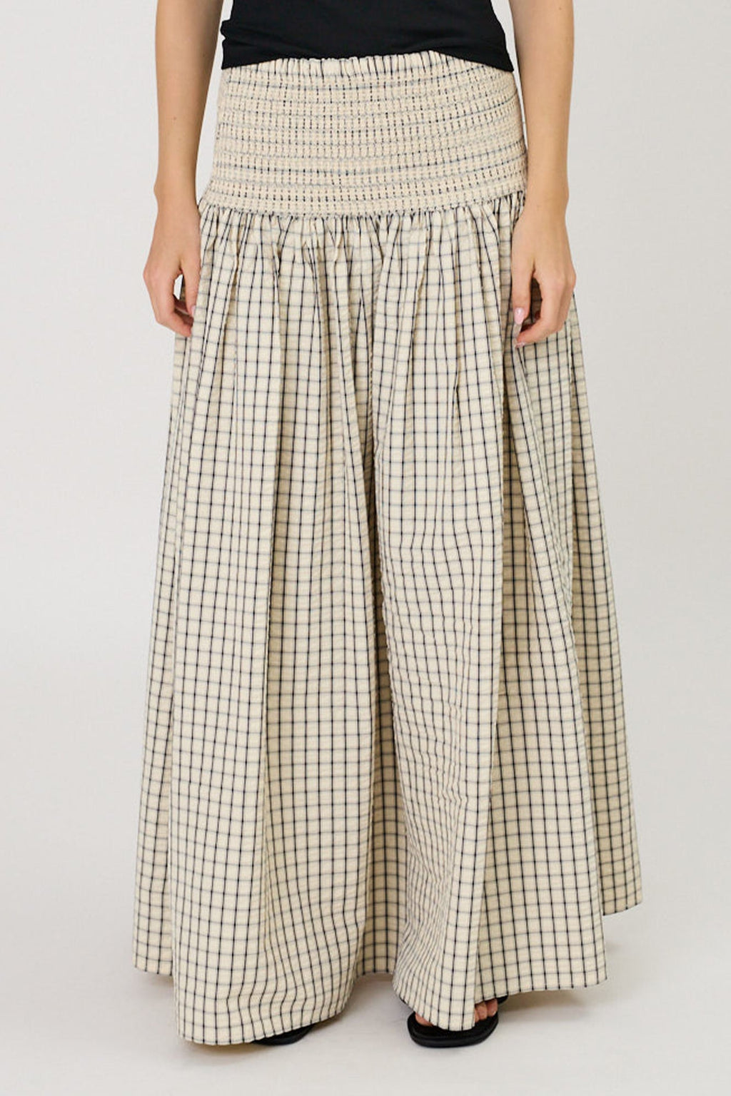 RMN STUDIOS Lainey Skirt | Ivory Check
