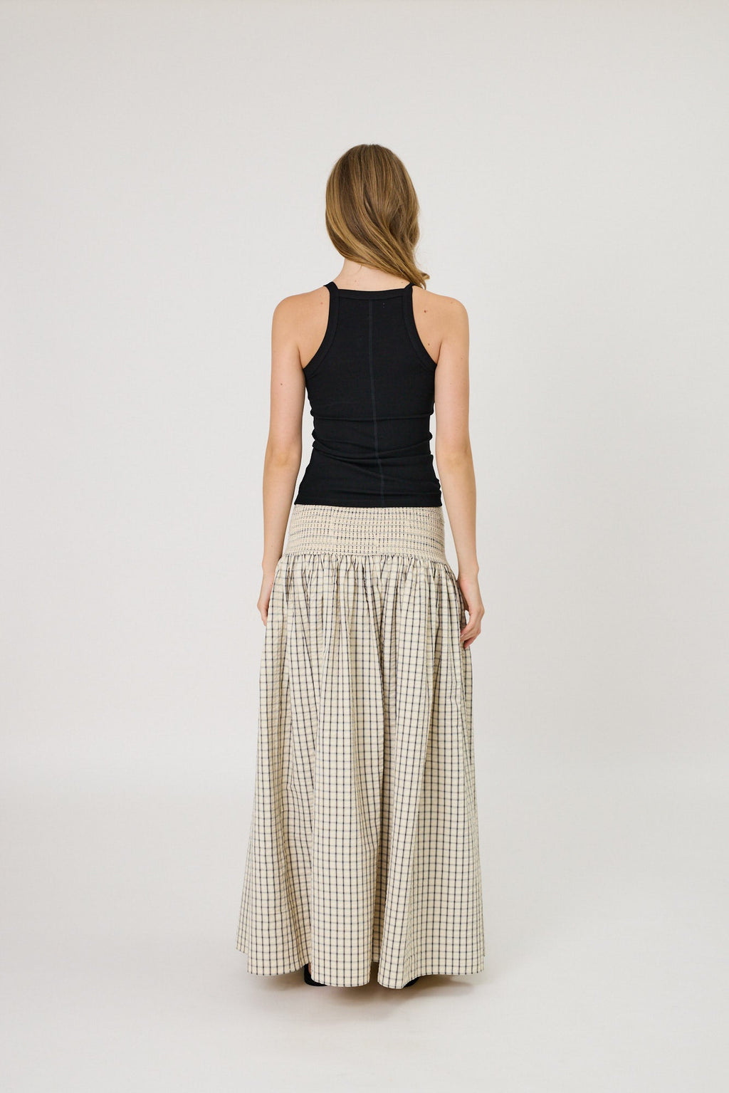 RMN STUDIOS Lainey Skirt | Ivory Check
