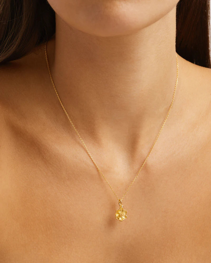 BY CHARLOTTE Birth Flower Necklace | Poppy August