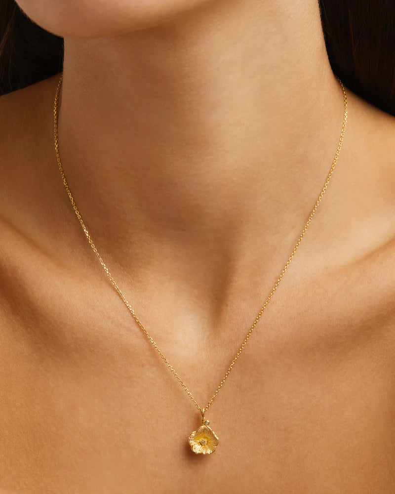 BY CHARLOTTE Morning Glory Birth Flower Necklace | September