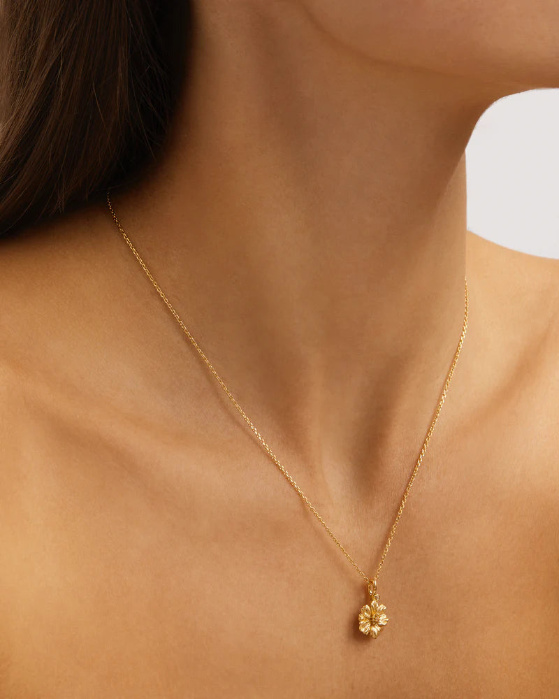 BY CHARLOTTE Cosmos Birth Flower Necklace | October