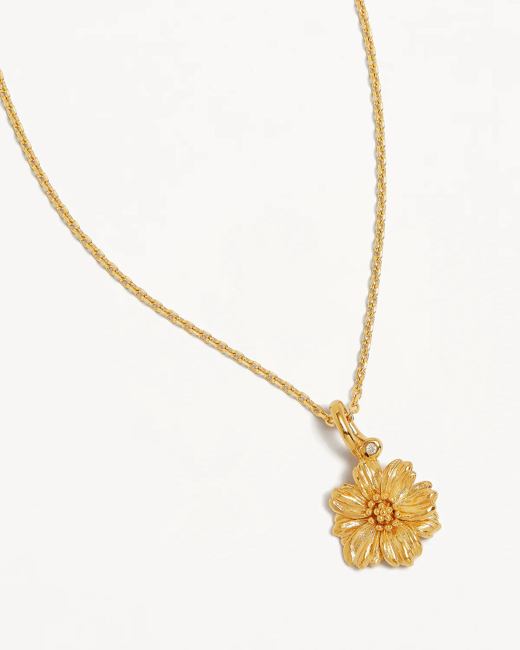 BY CHARLOTTE Cosmos Birth Flower Necklace | October