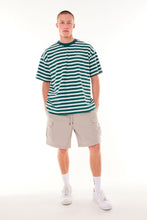 Load image into Gallery viewer, Stripe Box Free Tee - Juniper/Chalk
