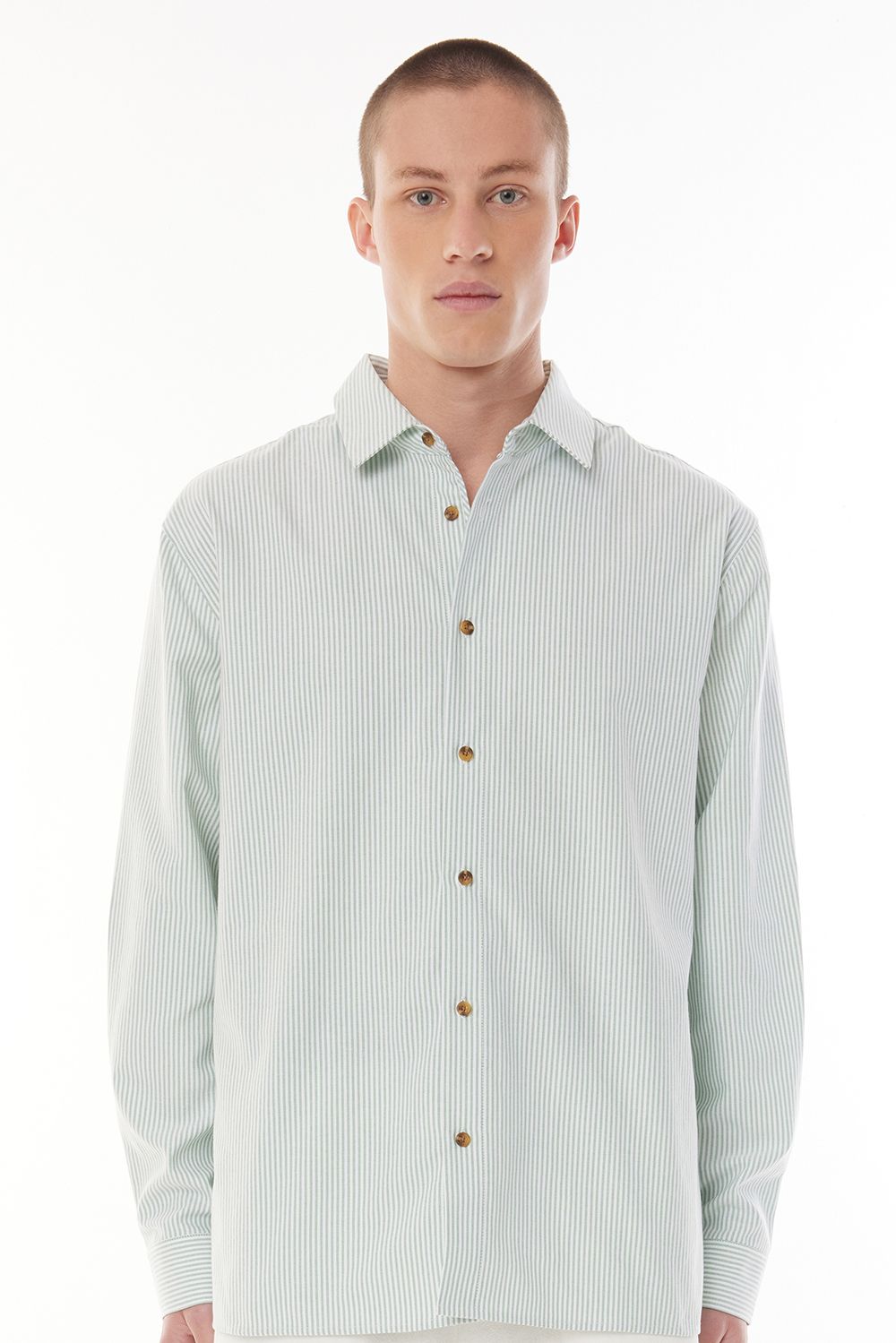 Oxford L/S Shirt - Emerald/White