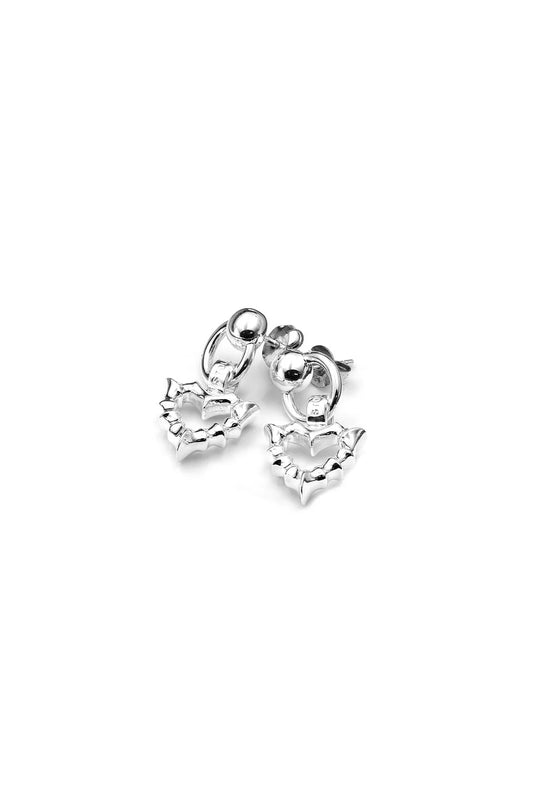 STOLEN GIRLFRIENDS CLUB Punk Jagged Heart Earring | Silver