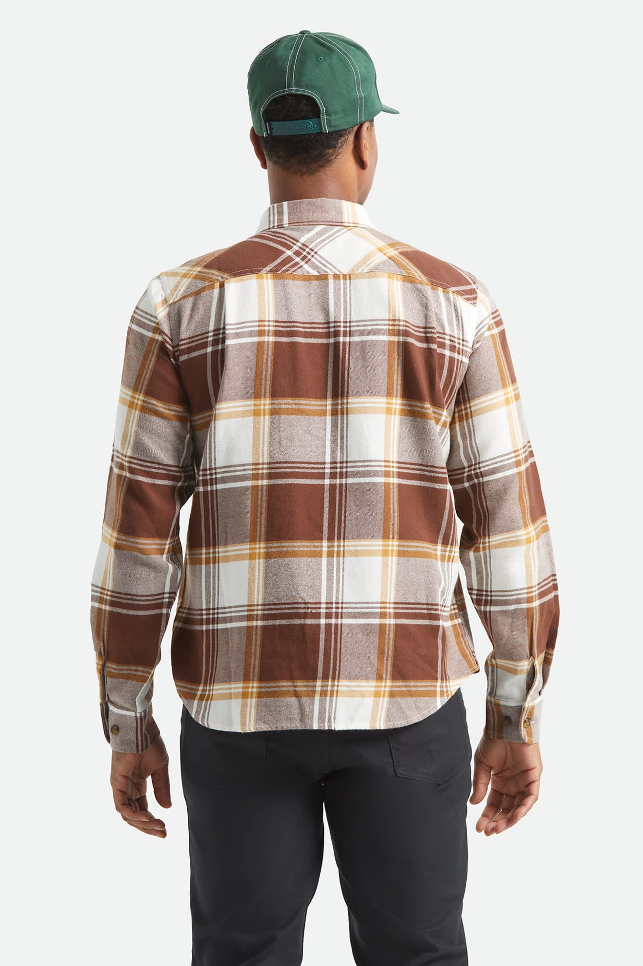BRIXTON Bowery LW Ultra Flannel | Chocolate / Off White