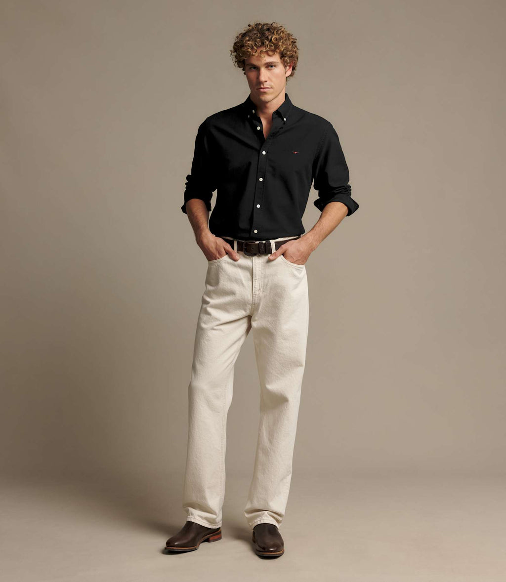 R.M. Williams Clapton Oxford Shirt | Black — photo 2