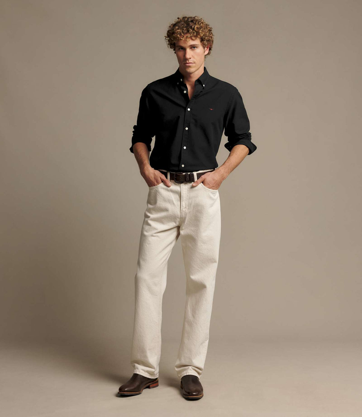 R.M. Williams Clapton Oxford Shirt | Black — photo 2