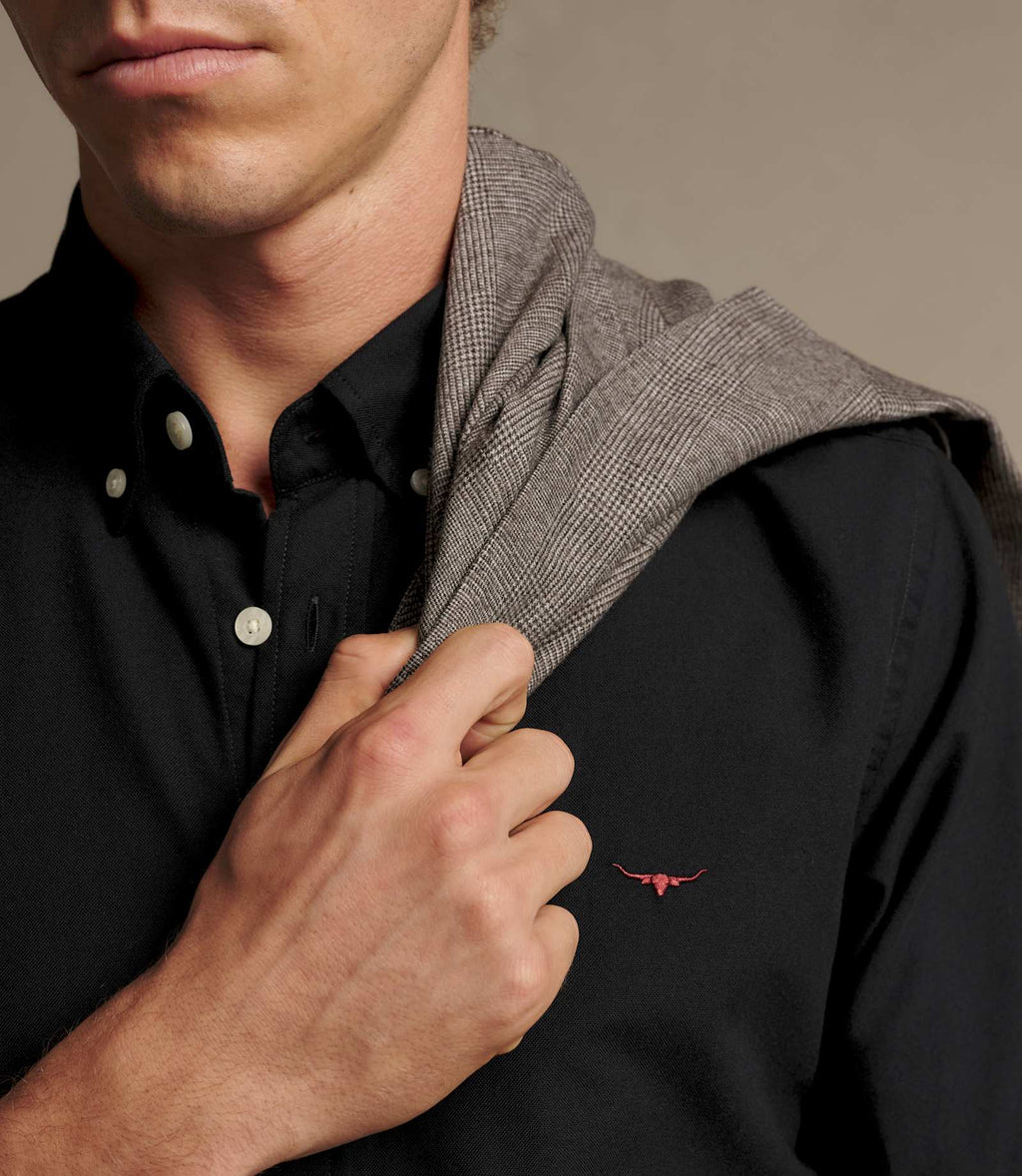 R.M. Williams Clapton Oxford Shirt | Black — photo 4
