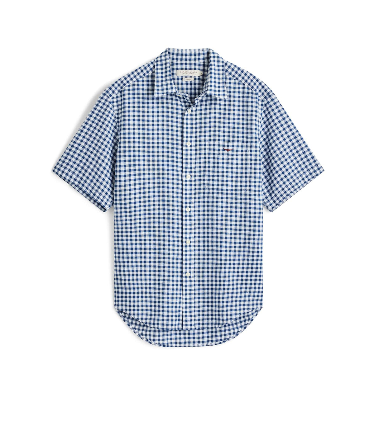 R.M. Williams Johnson Check Short Sleeve Shirt | Navy — photo 1