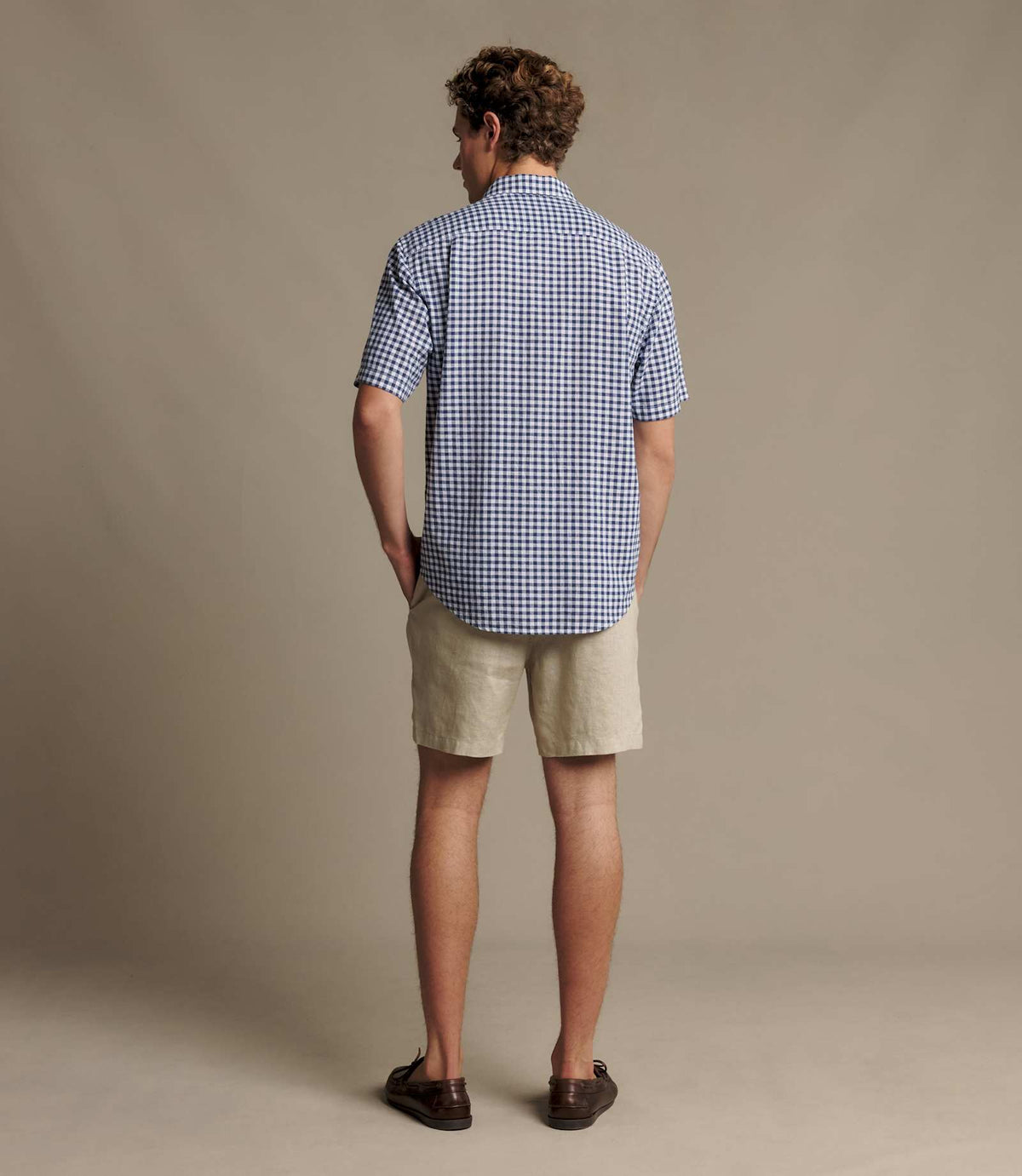 R.M. Williams Johnson Check Short Sleeve Shirt | Navy — photo 5