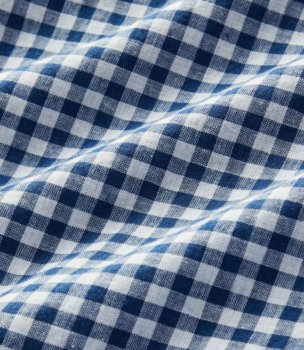 R.M. Williams Johnson Check Short Sleeve Shirt | Navy — photo 6
