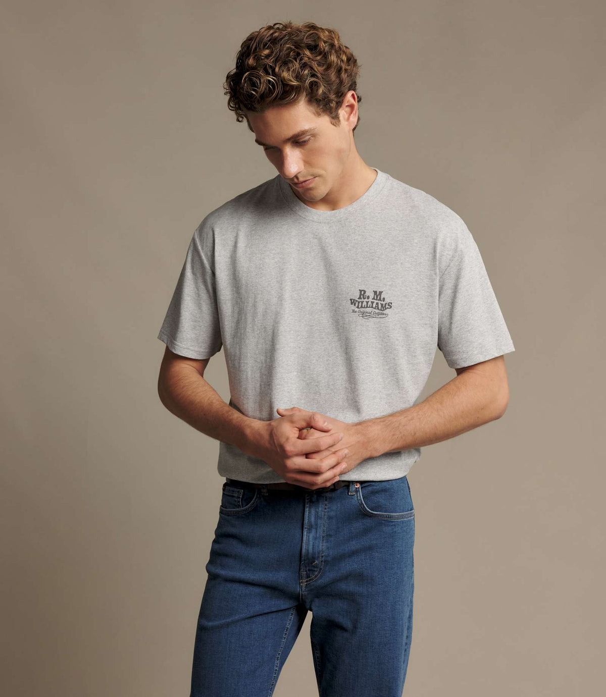 R.M. Williams Kandos T-Shirt | Grey Marle — photo 3
