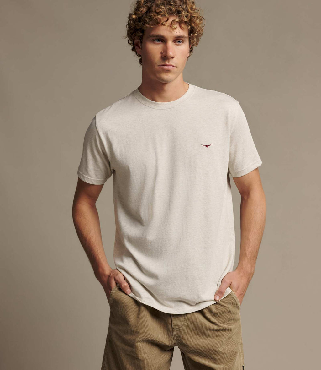 R.M. Williams Parson T-Shirt | Ecru Marle — photo 3