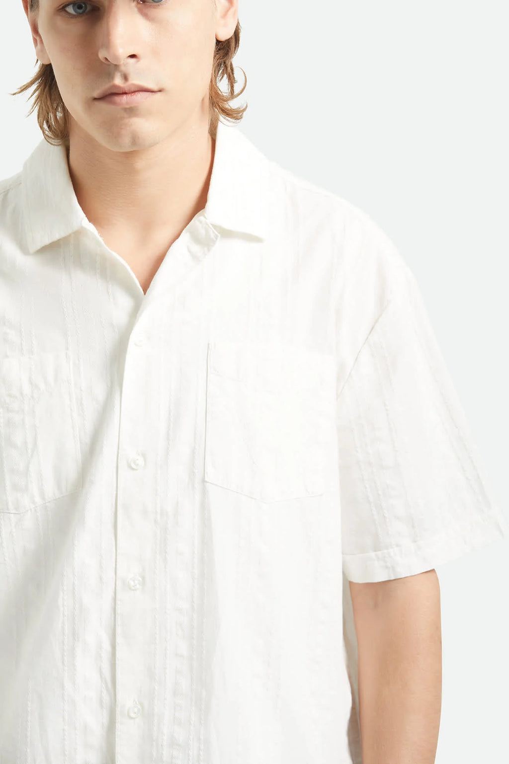 BRIXTON The Vintage SS Woven | Off White / Jacquard
