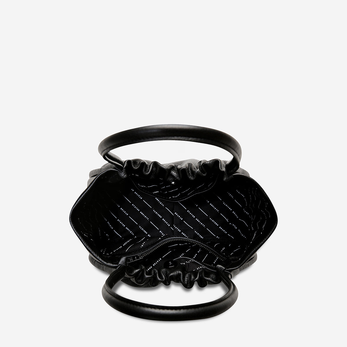 ORDINARY PLEASURES Leather Handbag - Black