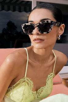STATUS ANXIETY Mirage Sunglasses | White Tort