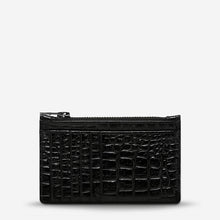 Load image into Gallery viewer, AVOIDING THINGS Leather Wallet - Black Croc
