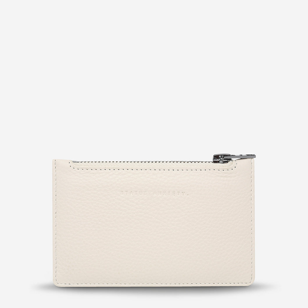 AVOIDING THINGS Leather Wallet - Chalk