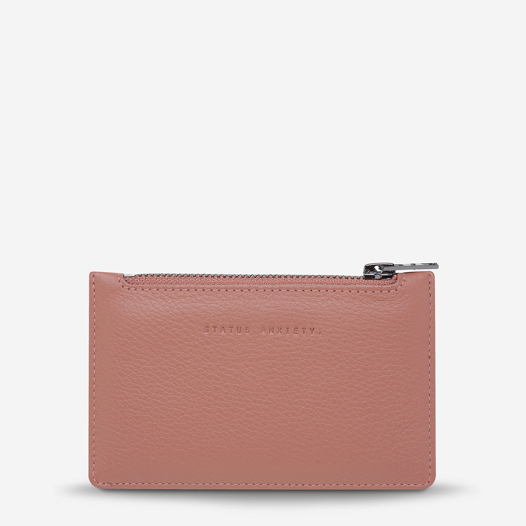 AVOIDING THINGS Leather Wallet - Dusty Rose