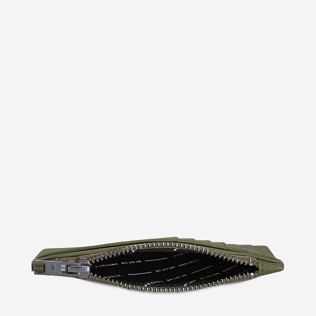 AVOIDING THINGS Leather Wallet - Khaki