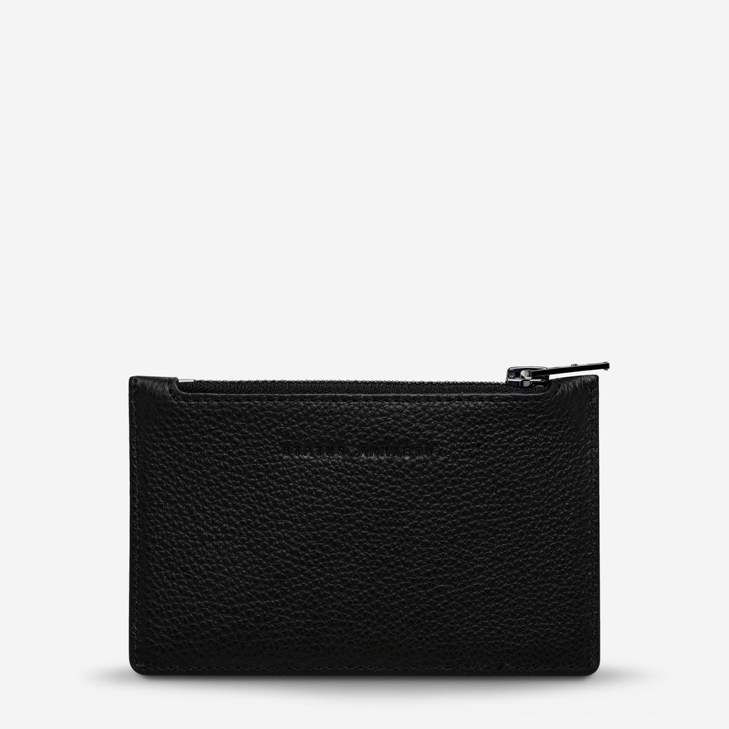 AVOIDING THINGS Leather Wallet | Black