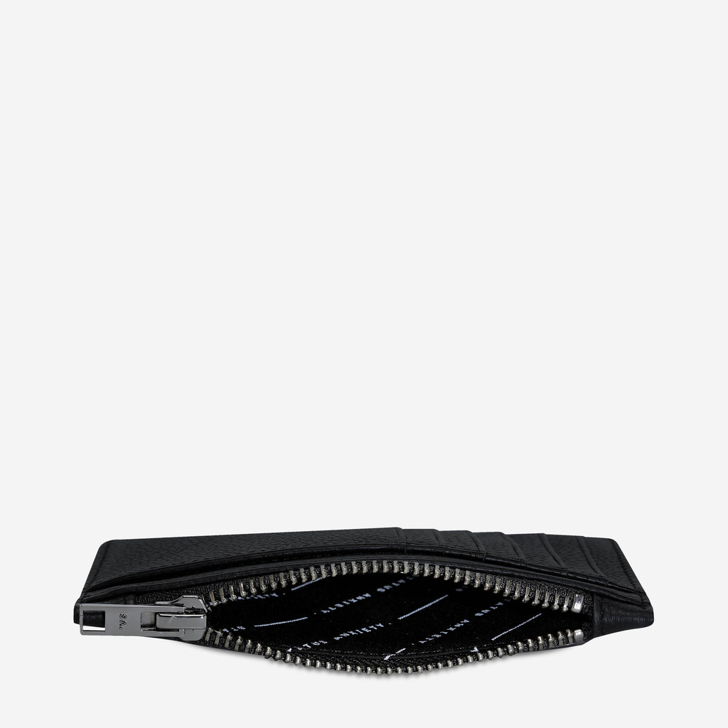 AVOIDING THINGS Leather Wallet | Black