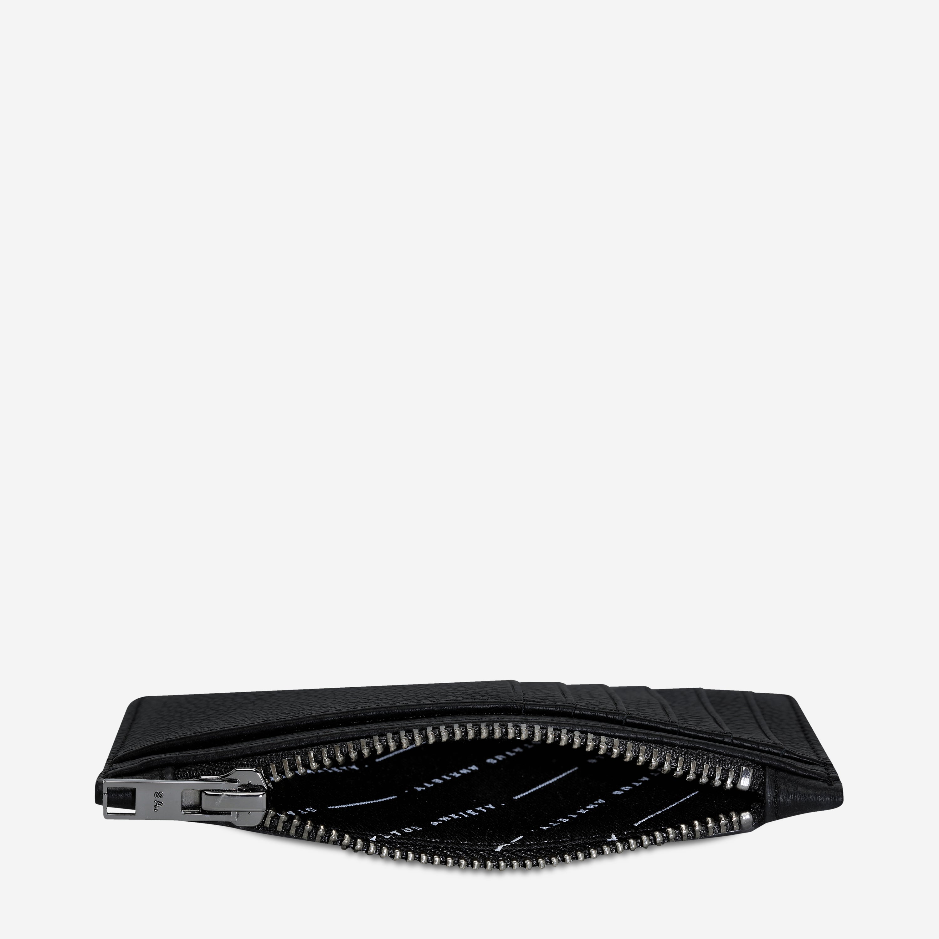 AVOIDING THINGS Leather Wallet | Black