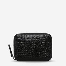 Load image into Gallery viewer, WAYWARD Leather Wallet - Black Croc
