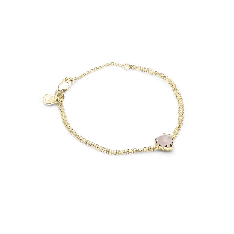 STOLEN GIRLFRIENDS CLUB Love Claw Bracelet | Rose Quartz Gold Plated