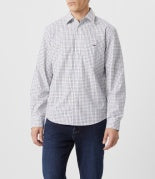 R.M.WILLIAMS Newland Poplin Check Shirt | Moss