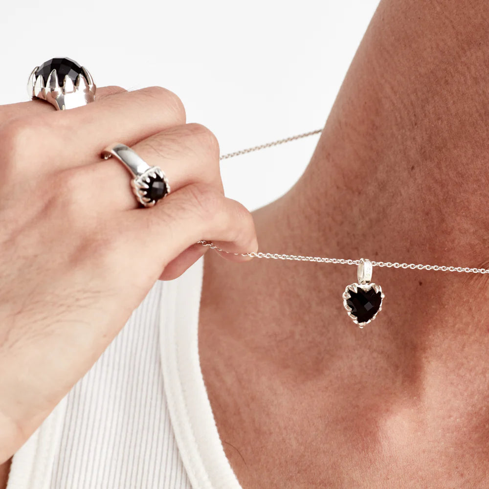 STOLEN GIRLFRIENDS CLUB Love Claw Necklace | Onyx Sterling Silver