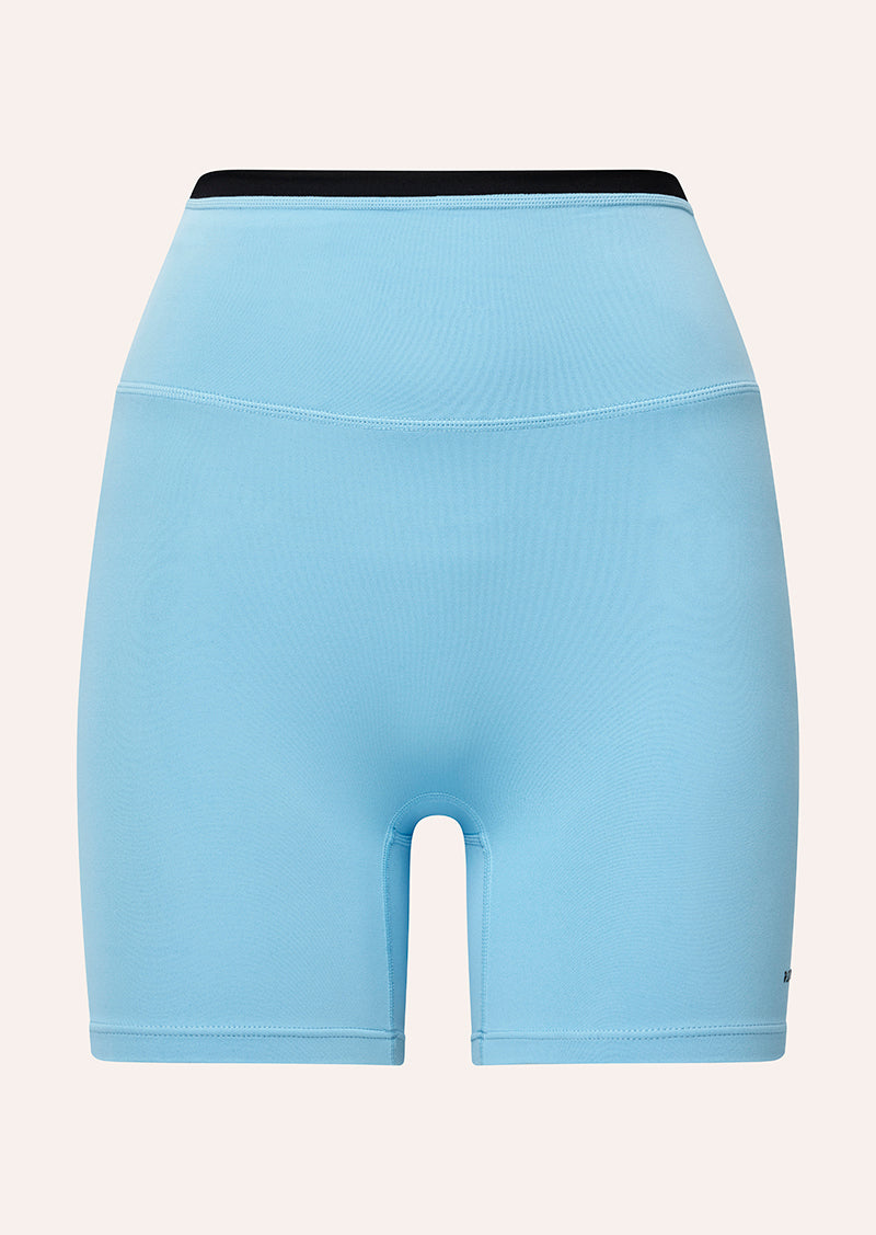 P.E Nation Stellar 5 inch Bike Short in Alaskan Blue and Black