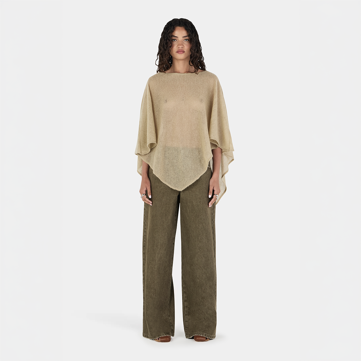 Hansen & Gretel Simona Poncho in Pistachio