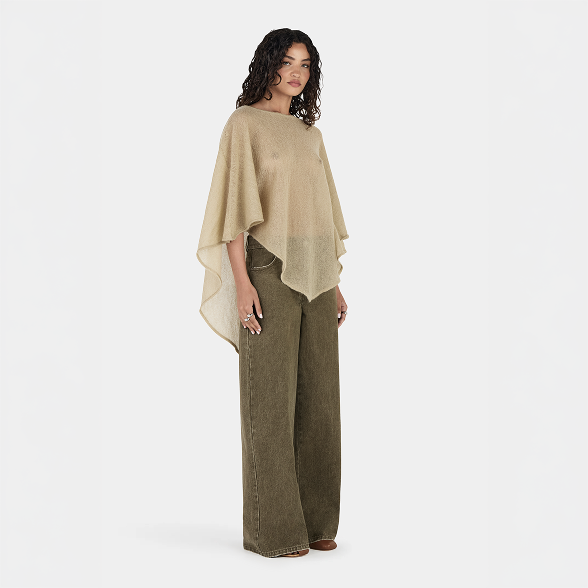 Hansen & Gretel Simona Poncho in Pistachio