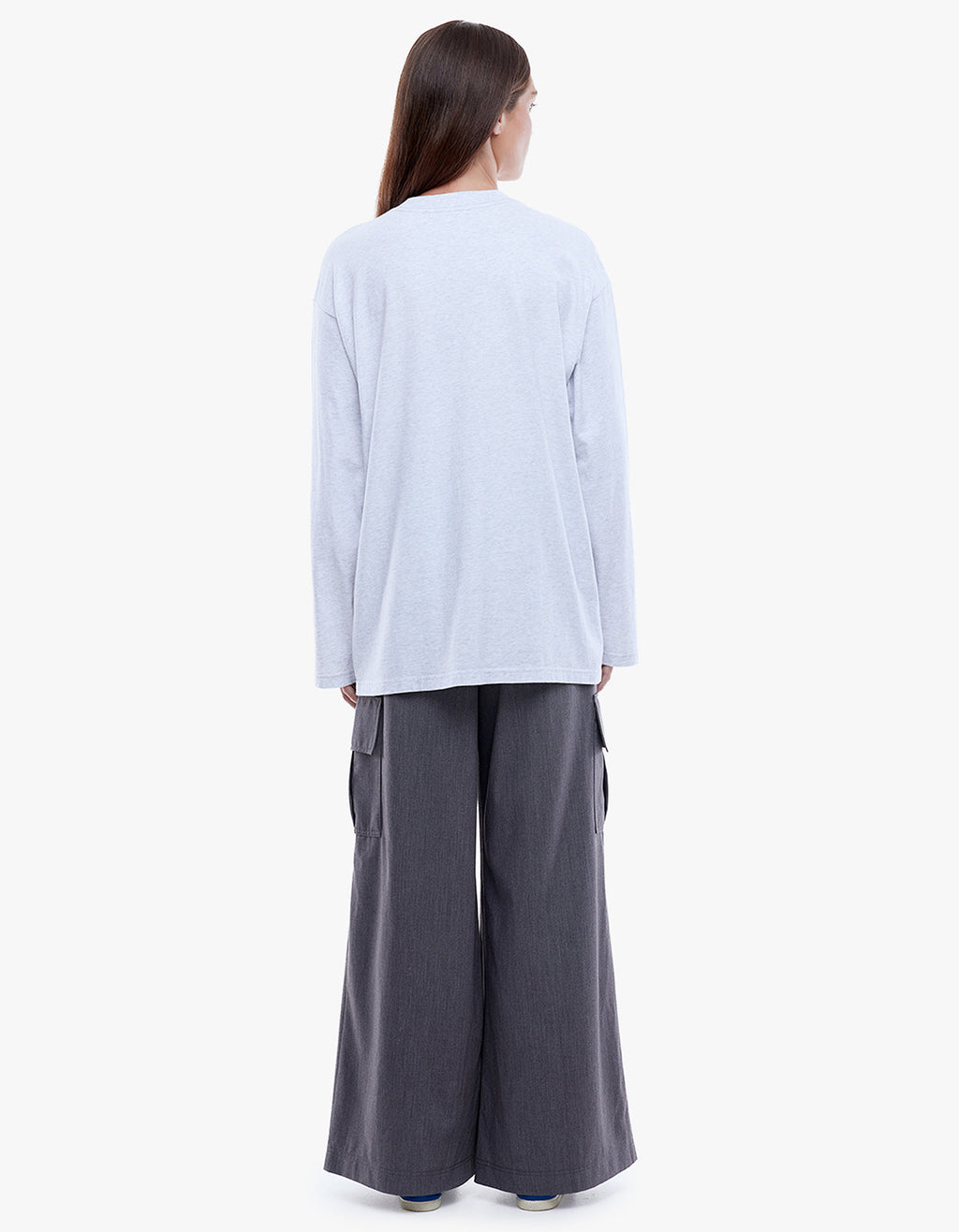 Ena Pelly EP Long Sleeve Tee in White Marle
