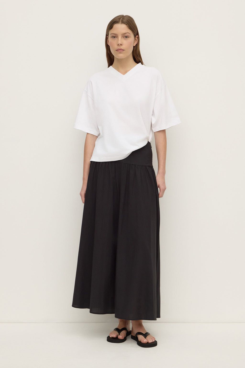 ASSEMBLY LABEL Sarah Cotton Maxi Skirt | Black photo 1