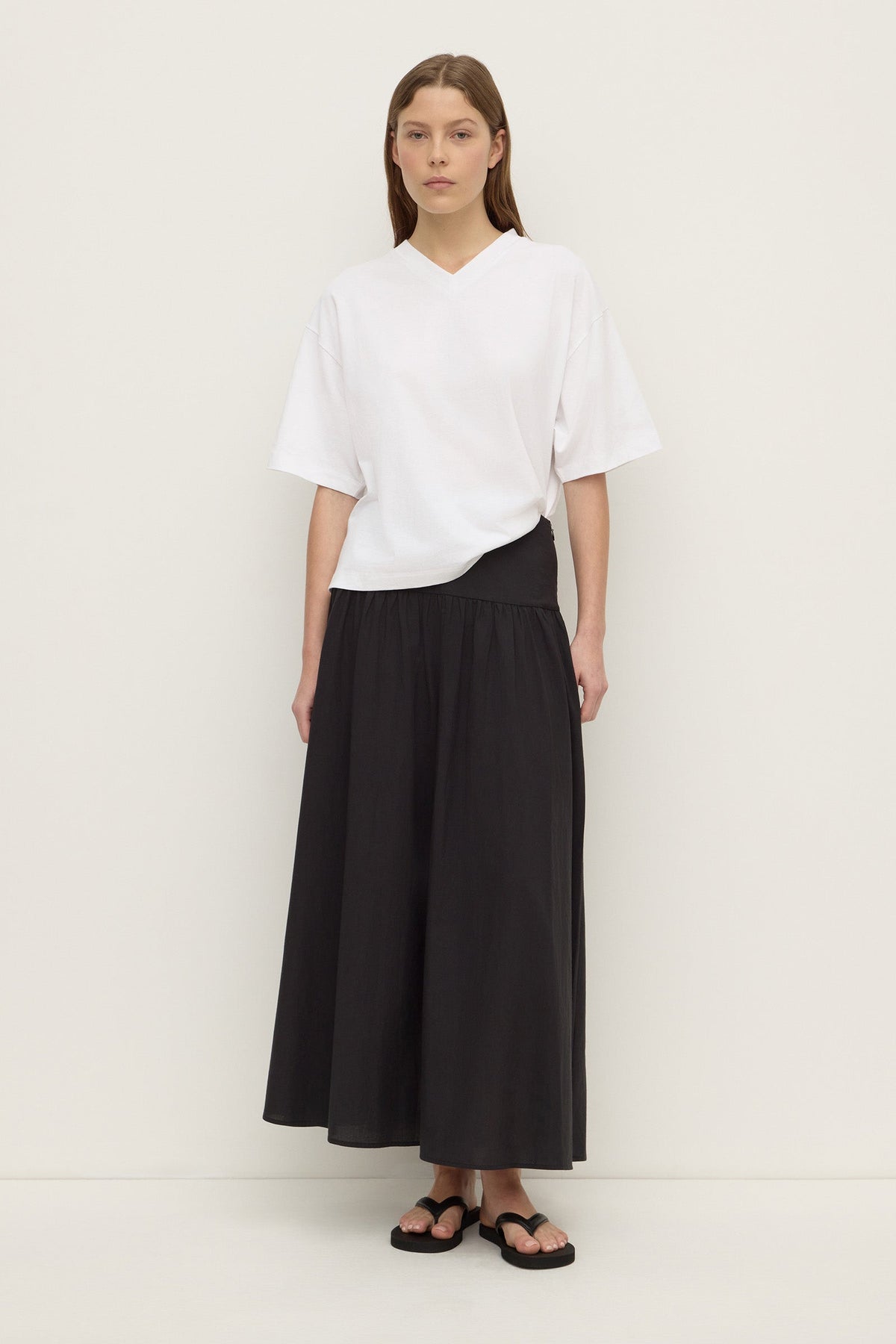 ASSEMBLY LABEL Sarah Cotton Maxi Skirt | Black photo 1